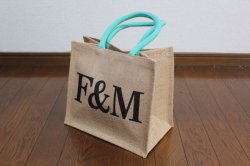 画像1: 【イギリス】F&M  エコバッグロゴ S