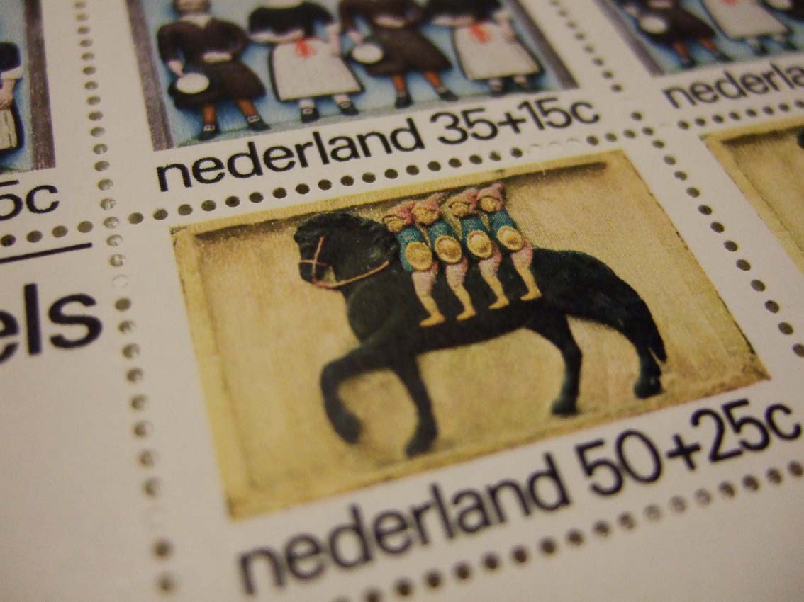 画像: 【オランダ】ひとびと　馬に乗るこども　シート